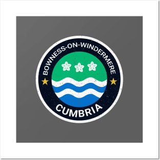 Bowness-on-Windermere - Cumbria Flag Posters and Art